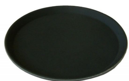 Non Slip Round Tray 16" Black