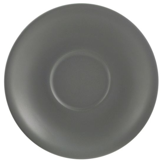 Genware Porcelain Matt Grey Saucer 13.5cm (6)