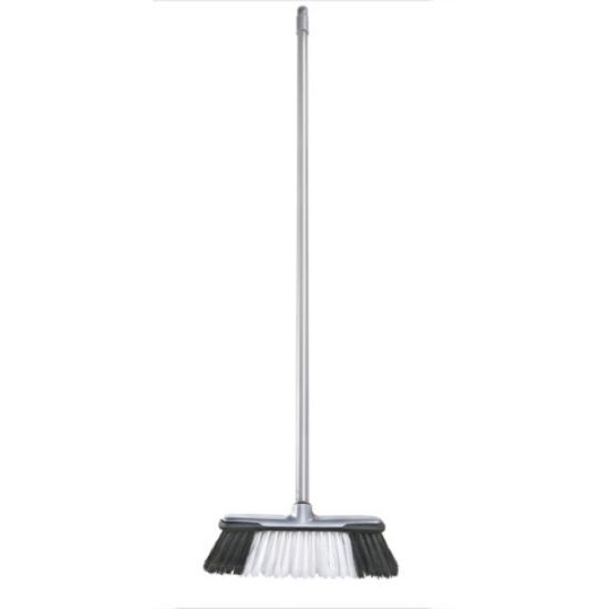 Plastic Soft Broom With Handle Silver