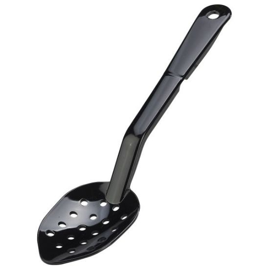 Black Polycarbonate Perforated Spoon 11"