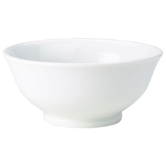 Genware Porcelain White Footed Valier Bowl 13cm 5" (6)