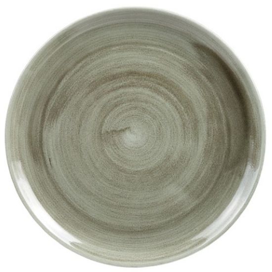 STONECAST COUPE PLATE 11.25" PATINA BURNISHED GREEN (12)