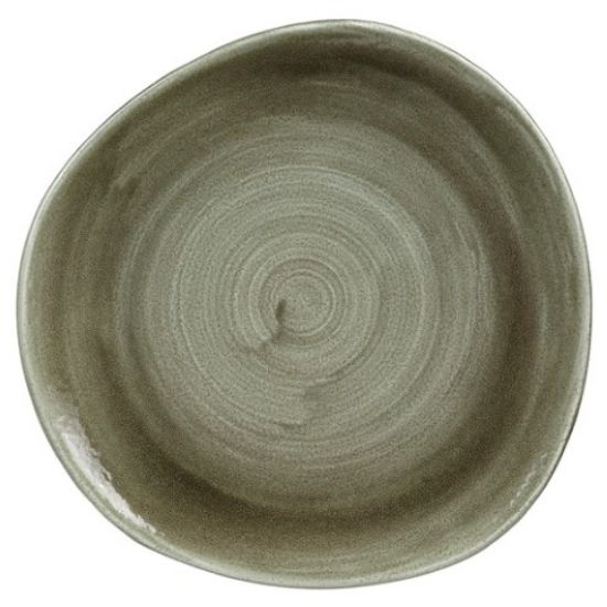 STONECAST ROUND PLATE 11.25" PATINA BURNISHED GREEN (12)