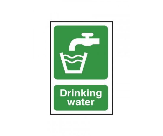 DRINKING WATER 100 X 150mm SELF ADHESIVE