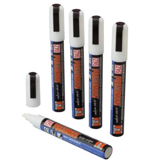 Liquid Chalk Markers 6mm White (5)