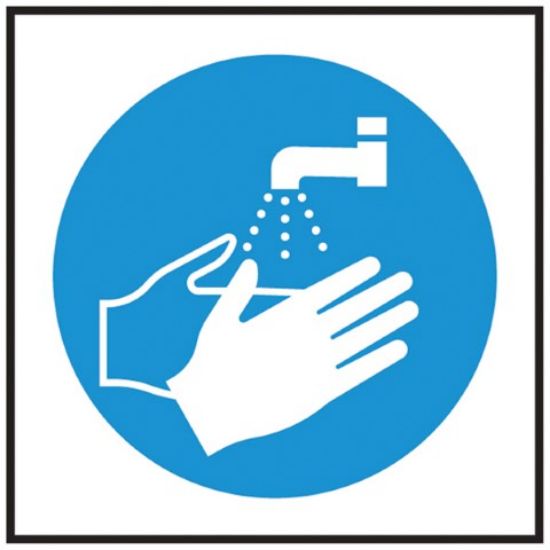 Wash Hands Symbol 100x100mm
