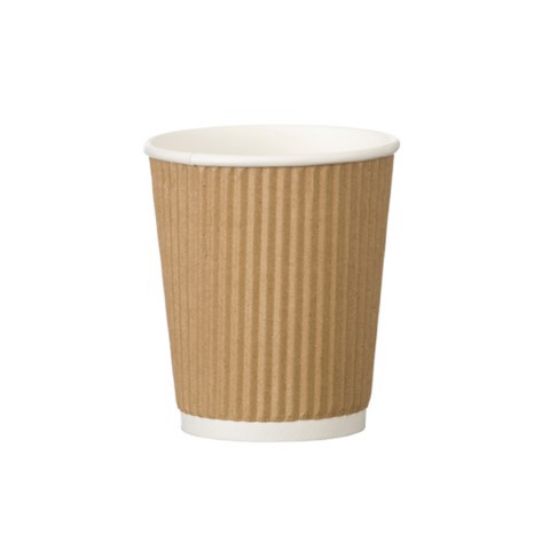 Kraft Brown Ripple Wrap Hot Cup 8oz (Pack Of 25)