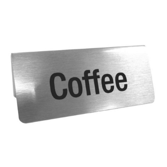 Coffee Tent Notice Brushed Silver