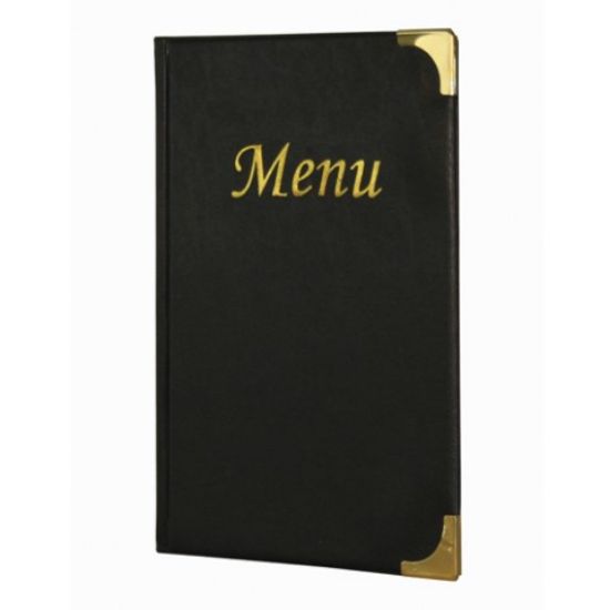 Menu 8 Page Facing A5 Black