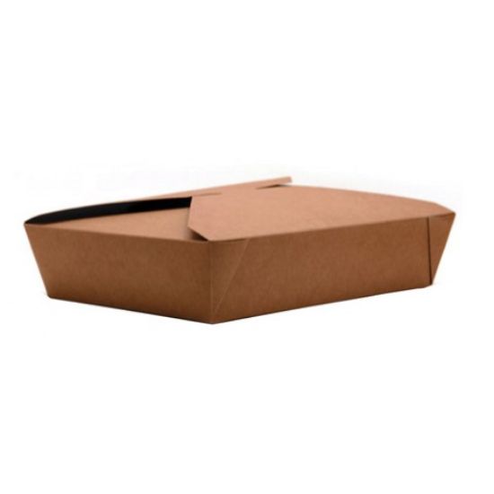 Kraft Folded Board Food Box No.3 195x141x65mm (Pack of 45)