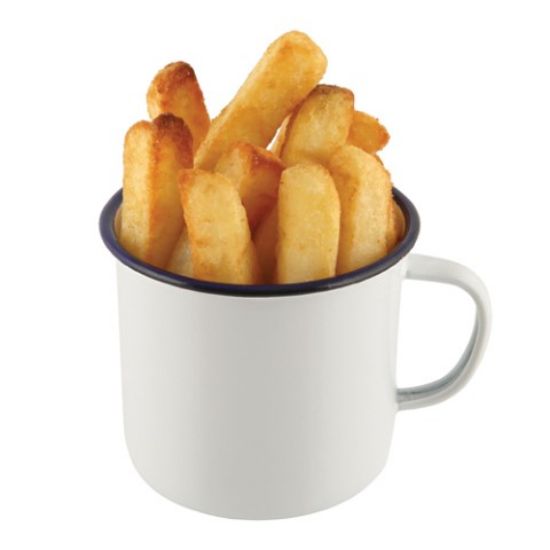 Enamel Chip Mug 12.5oz White/Blue