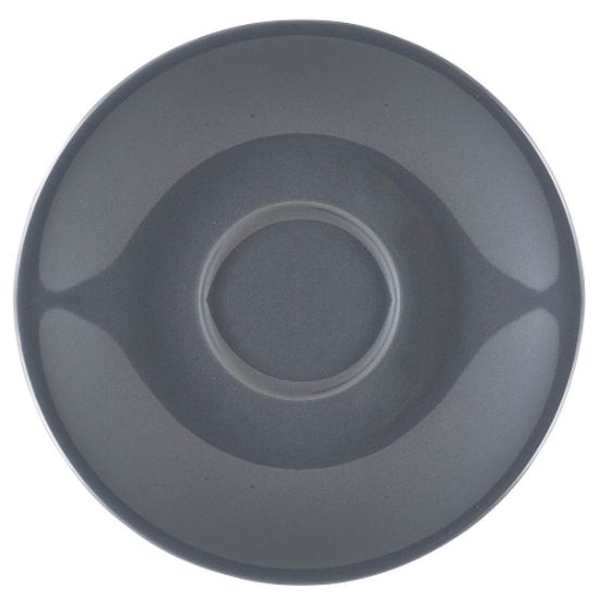 GENWARE PORCELAIN GREY SAUCER 14.5CM (6)