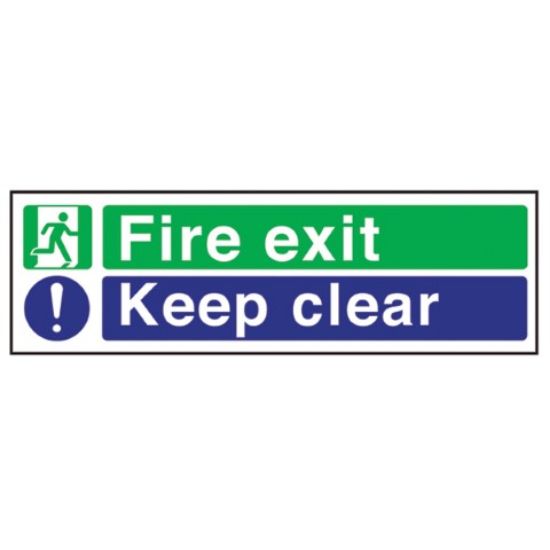 Fire Exit Keep Clear Rigid 150x450mm