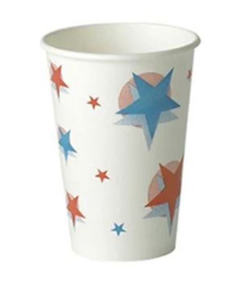 Star Design Paper Cup 12oz 340ml For Cold Drinks (Pack Of 100)