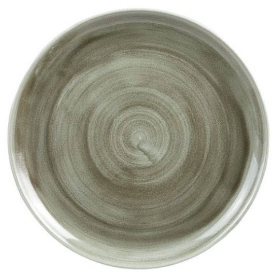 STONECAST COUPE PLATE 12.75" PATINA BURNISHED GREEN (6)