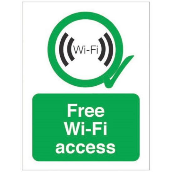FREE WI-FI ACCESS S/ADHESIVE SIGN 200X150MM
