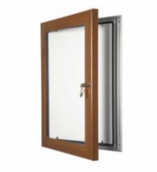 DARK WOOD LOCKABLE INFORMATION POSTER/MENU DISPLAY A2