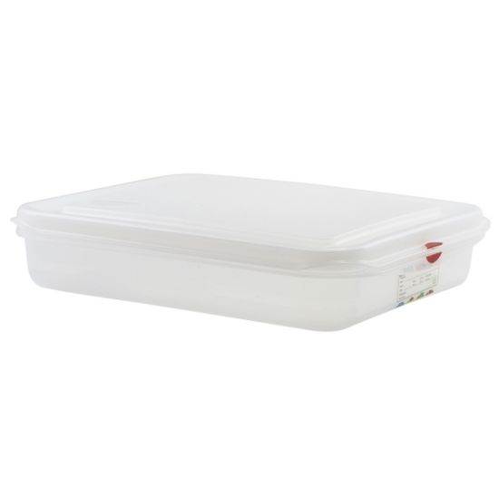 Polypropylene Gastronorm Container GN 1/2 65mm 4ltr Colour Coded With Label