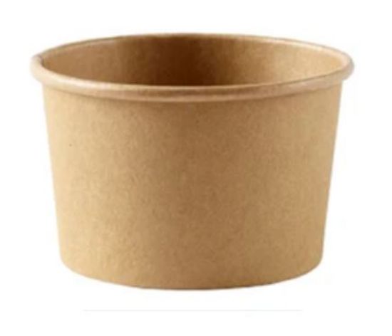 Kraft Brown Microwavable Soup Container 8oz Heavy Duty (Case of 500)