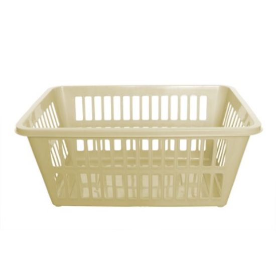 Whitefurze Rect Laundry Basket Large 59x24x44 Cream