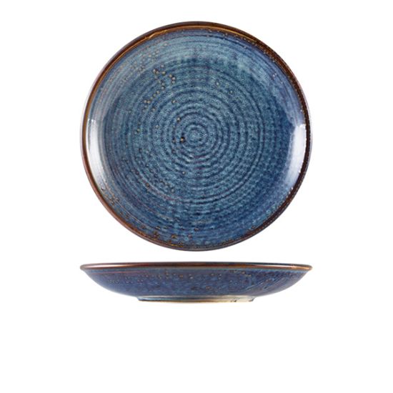 Terra Porcelain Aqua Blue Coupe Plate 25cm (6)
