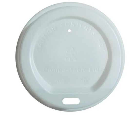 Edenware PLA Compostable White Sip Thru Lid For 12-16oz (1000)