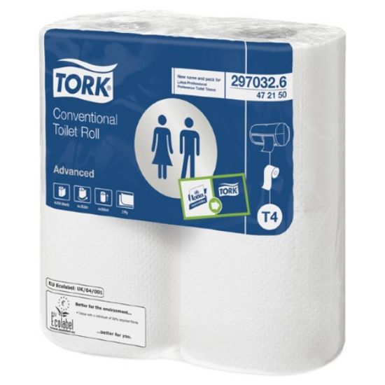 Tork Toilet Roll 2ply 124x96mm 320sht White (36)