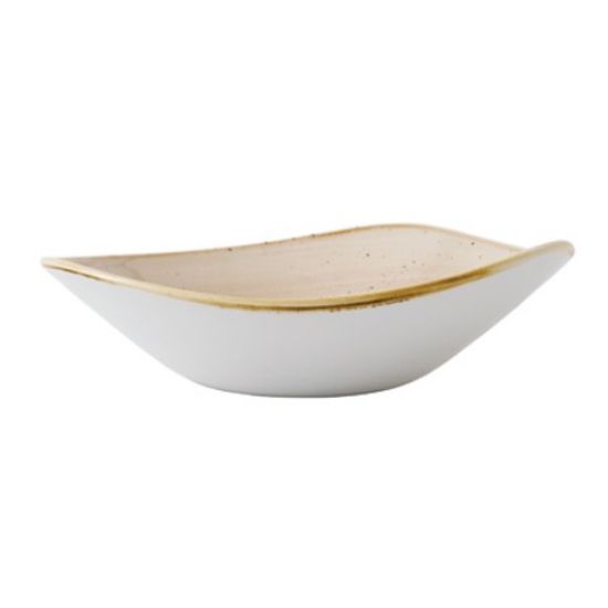 STONECAST NUTMEG CREAM TRIANGLE BOWL 9.25" 21oz (12)