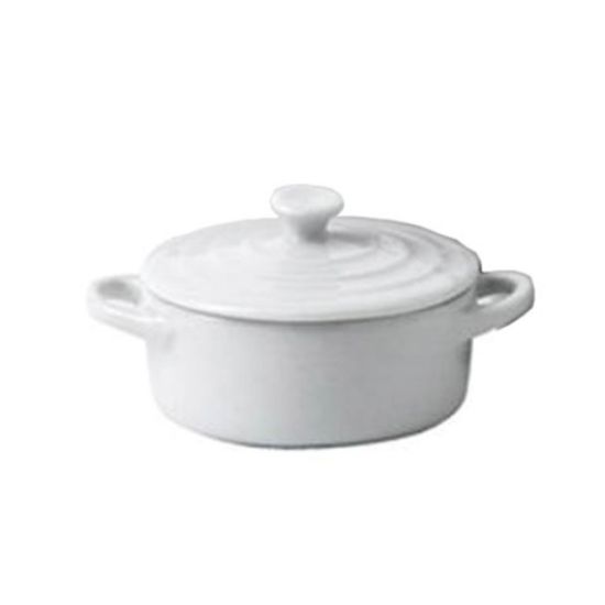 MINIOVA CASSEROLE & LID WHITE 15CM