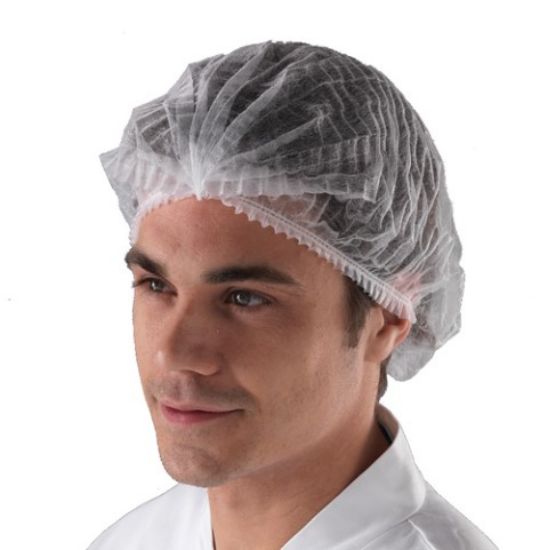 SHIELD HAIR CAPS WHITE (1000)