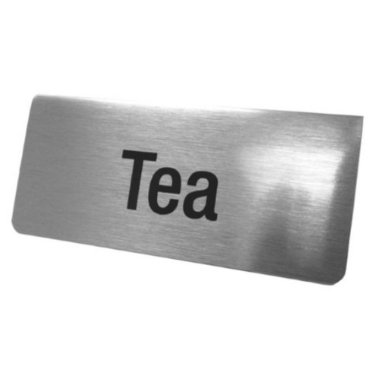 Tea Tent Notice Brushed Silver