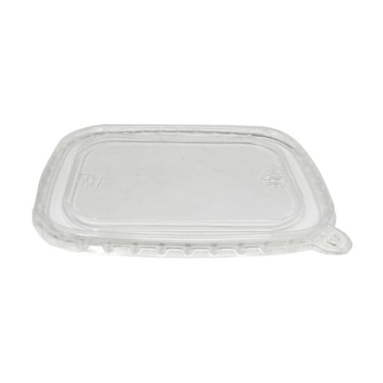 R-Pet Anti Mist Lid For Rectangular Kraft Bowl 500/750/1000ml (300)