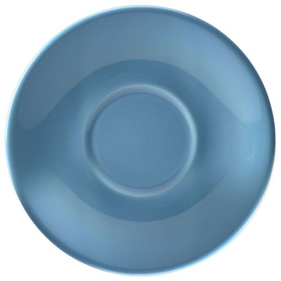 Genware Porcelain Blue Saucer 13.5cm (6)