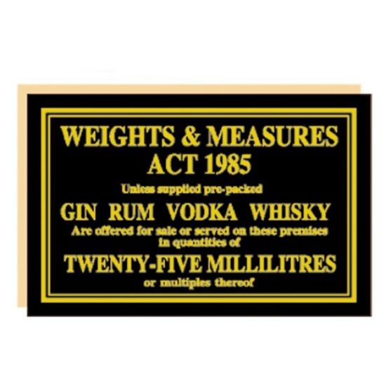Weights & Measures Act 25ml Black & Gold