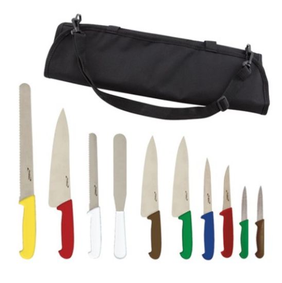 10 Colour Coded Knife Set (Includes A Case)