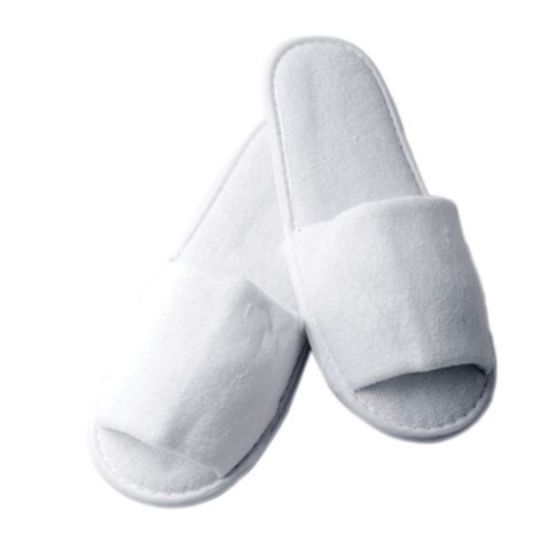 Towelling Open Toe Slippers (100)