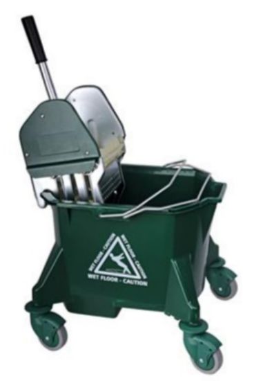 COLOUR CODED 23LTR COMBO UNIT WITH METAL WRINGER GREEN