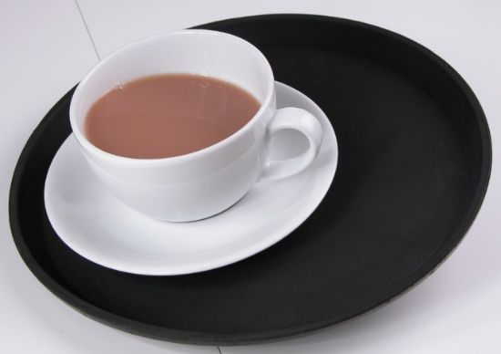 Non Slip Round Tray 11" Black