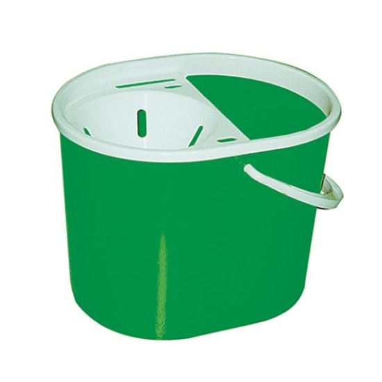 Lucy Oval Mop Bucket & Sieve 15l Green