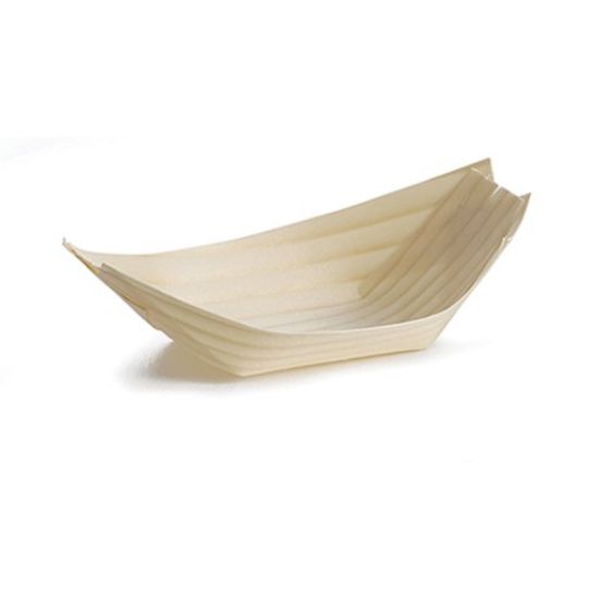 Disposable Wooden Boat Large 13.5x8.5cm (50)