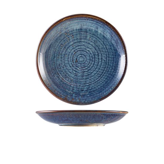 Terra Porcelain Aqua Blue Coupe Plate 21cm (6)