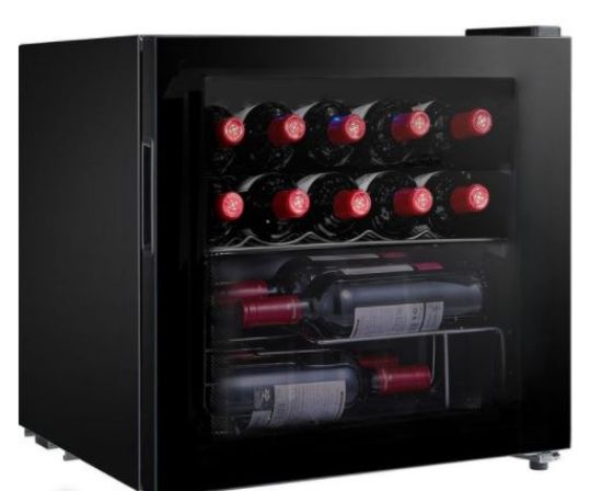 ESSENTIALS TABLETOP WINE COOLER BLACK CAPACITY 15 BOTTLES
