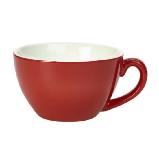 Genware Porcelain Red Bowl Shaped Cup 34cl 12oz (6)