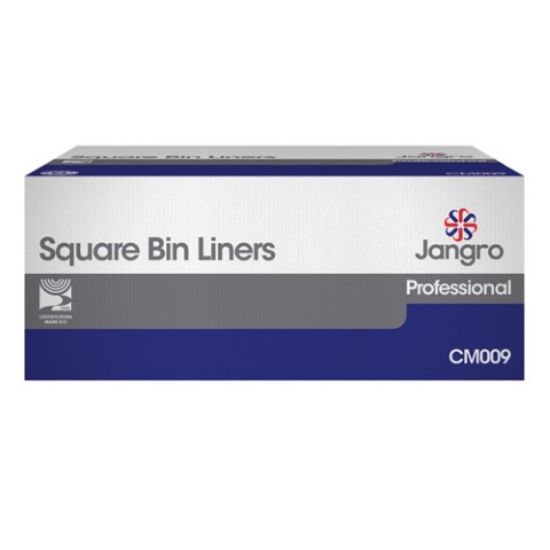 Jangro Square White Bin Liner 6/7mu 24/28g 15x24x24" 30l (100)