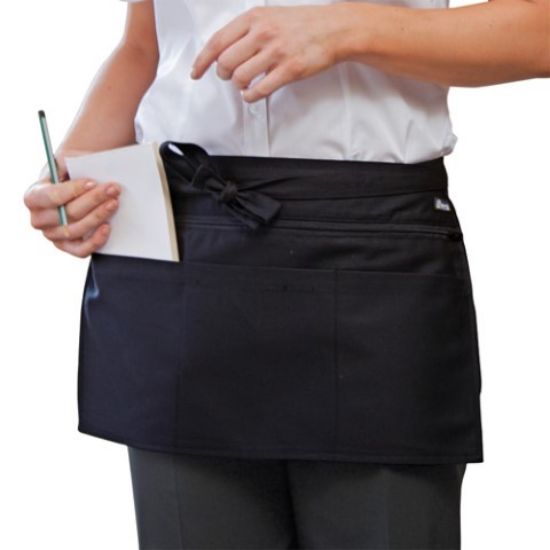 Zipped Money Pocket Apron 43cm X 25cm Black