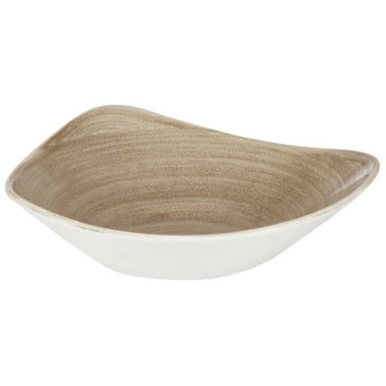 STONECAST TRIANGLE BOWL 9.25" PATINA ANTIQUE TAUPE (12)