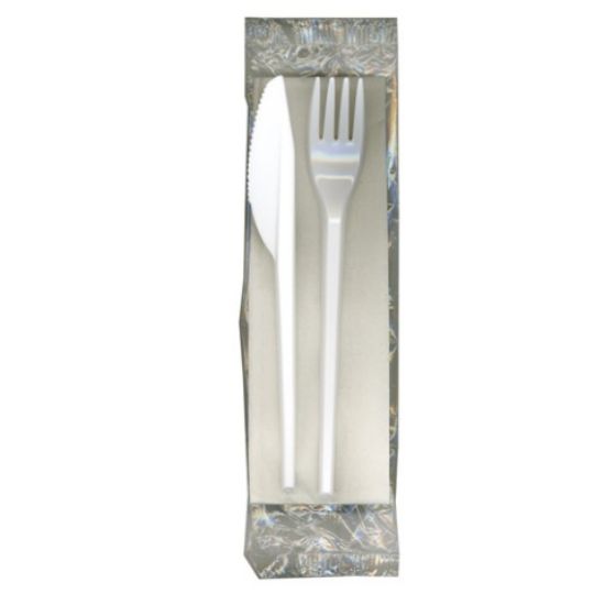 MEAL PACK 3 KNIFE FORK AND NAPKIN (500)