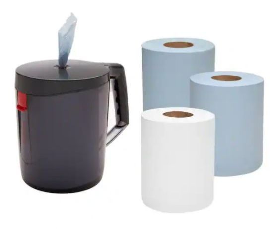 Wypall Reach Dispenser Including Wall Bracket Black