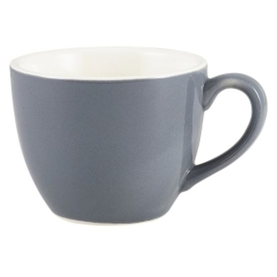 Genware Porcelain Grey Bowl Shaped Cup 9cl 3oz (6)