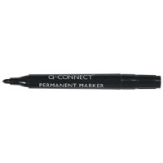 Permanent Marker Pen Bullet Tip Black (10)